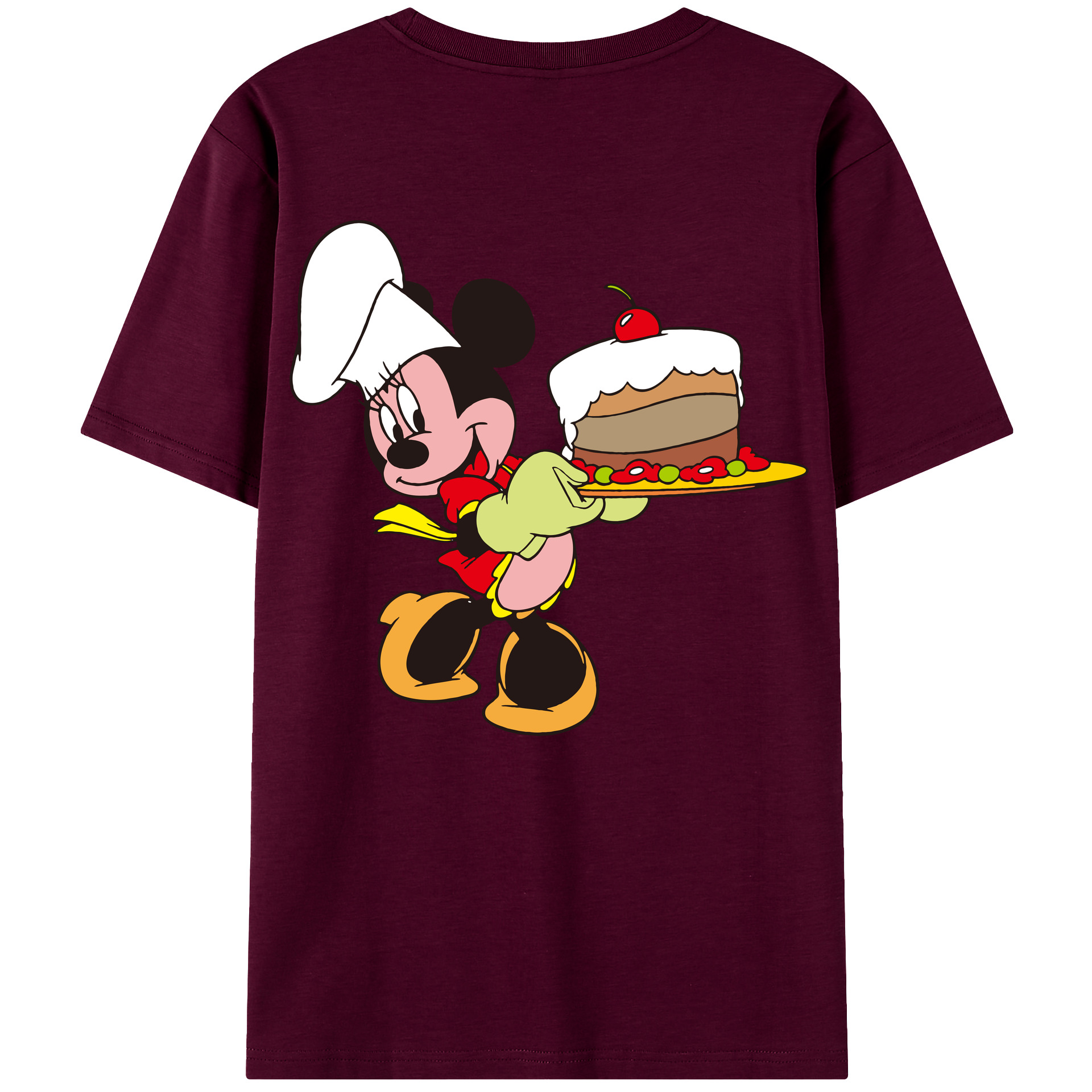 （画像用） ミッキーマウス Mickey Mouse レディース半袖Tシャツ(バックプリント)